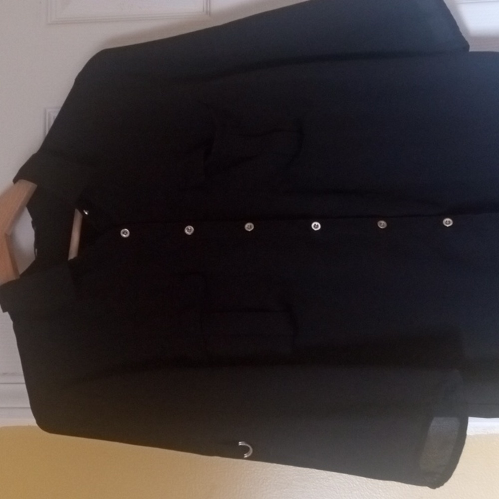 Sheer black blouse